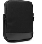 Saint Laurent - Rivington Race Leather-Trimmed Canvas Messenger Bag - Men - Black