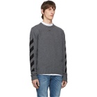 Off-White Grey Melange Arrows Sweater