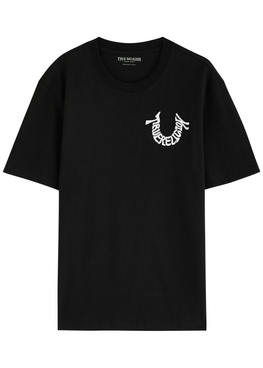 TRUE RELIGION コットン ロゴ Ｔシャツ 関税送料無料 True Religion Logo-print Cotton T-shirt White And Blue True