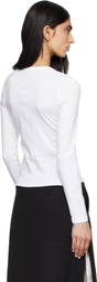 FLORE FLORE White Dewi Longsleeve T-shirt