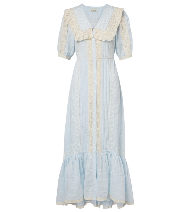 Photo: Rixo Edina embroidered cotton midi dress