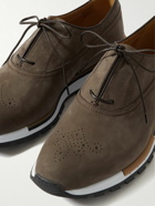Berluti - Fast Track Perforated Nubuck Sneakers - Brown