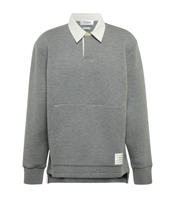 Photo: Thom Browne - Cotton jersey rugby polo shirt