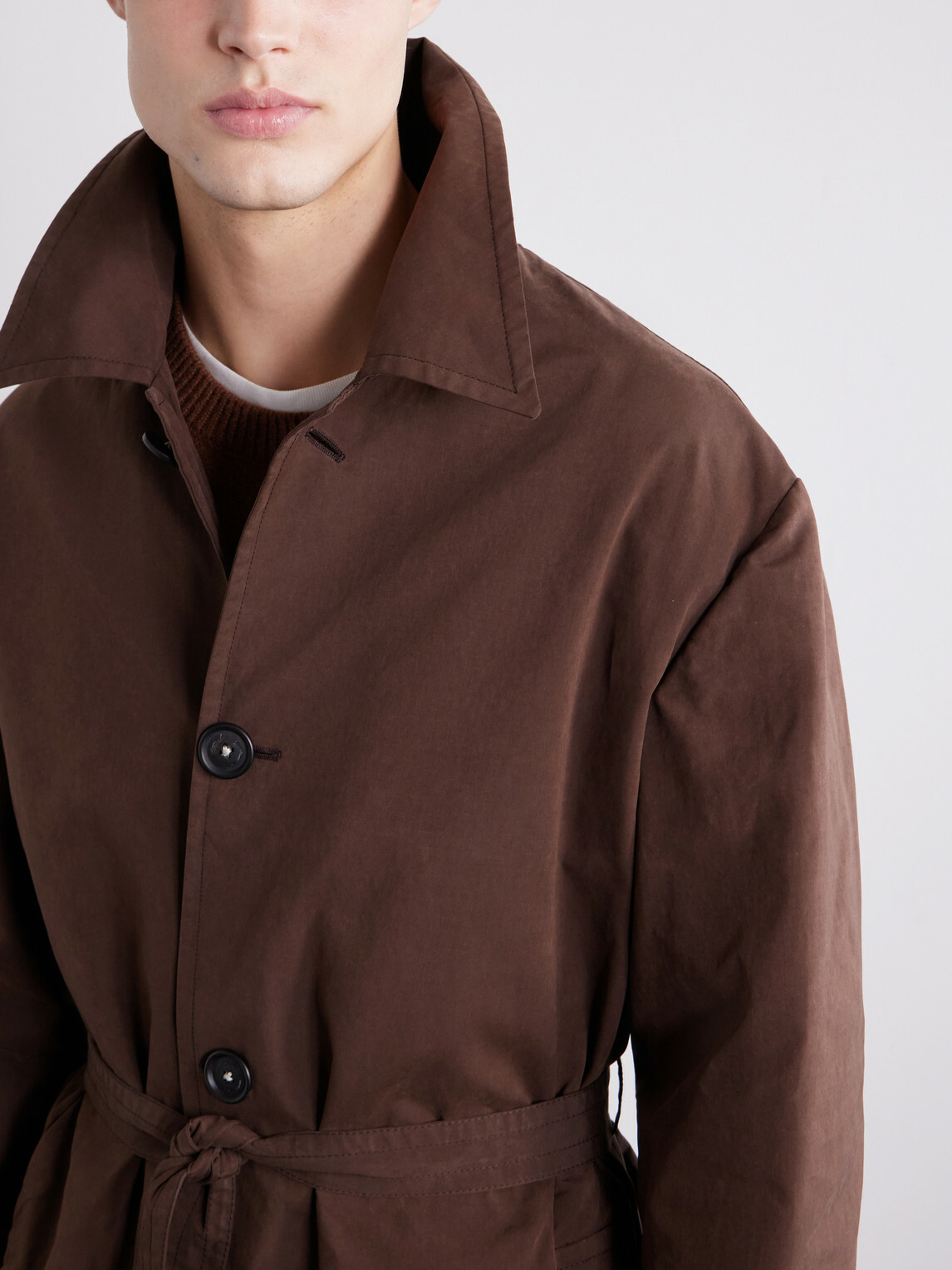 Massimo Alba - Mustang Woven Trench Coat - Brown
