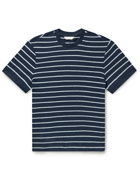 Club Monaco - Striped Cotton-Terry T-Shirt - Blue