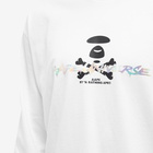 Men's AAPE Long Sleeve AAPE Universe T-Shirt in White