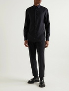 Giorgio Armani - Tapered Wool Tuxedo Trousers - Blue