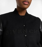 Givenchy Wool-blend and leather varsity jacket