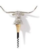 DEAKIN & FRANCIS - Longhorn Sterling Silver, Gold-Plated and Resin Corkscrew