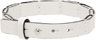 Salvatore Ferragamo Off-White Leather Bracelet