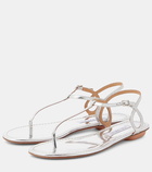 Aquazzura Almost Bare metallic thong sandals