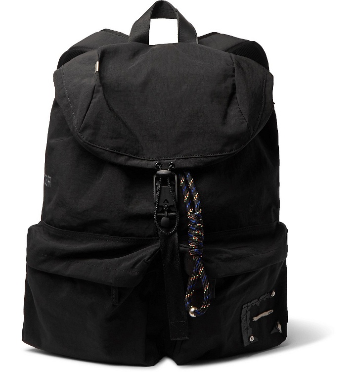 Photo: Ader Error - Logo-Appliquéd Canvas Backpack - Black