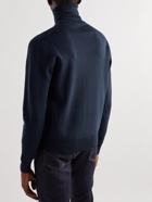 TOM FORD - Merino Wool Half-Zip Sweater - Blue