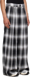 LU'U DAN Black & White Check Trousers