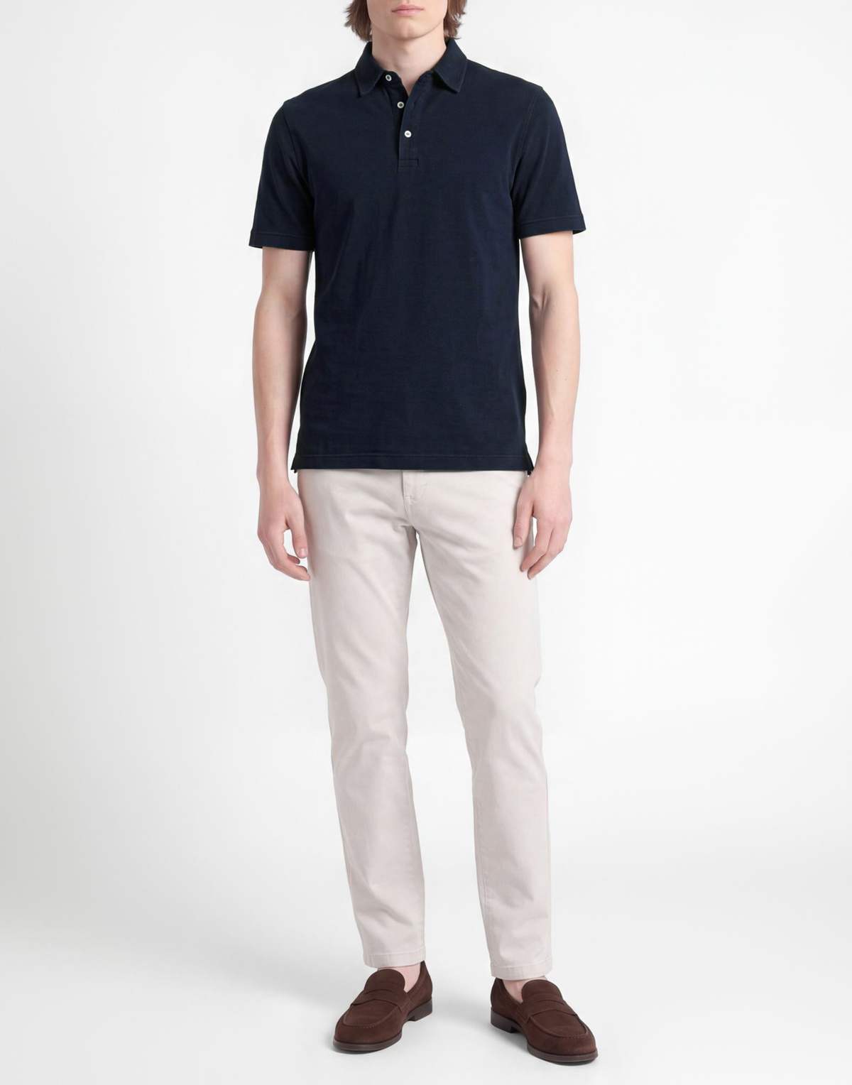 Fedeli Mens Polo shirt Midnight in Blue