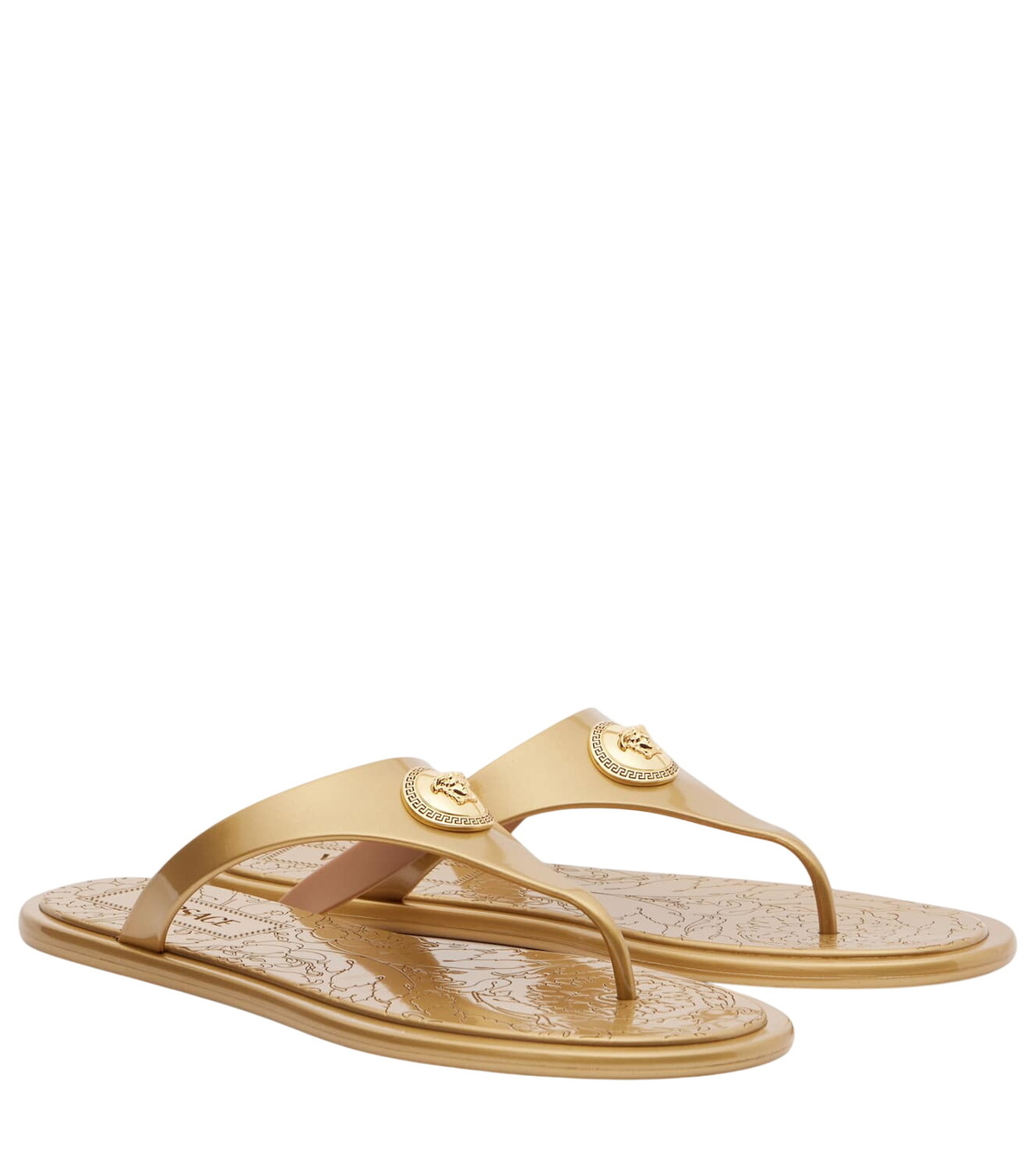 Versace V-chain Leather Sandals Versace