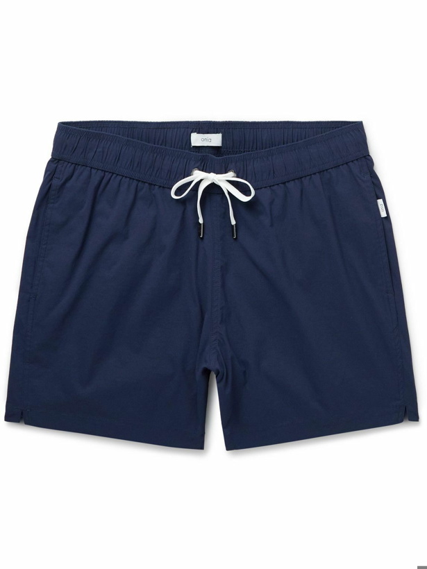 Photo: Onia - Charles Straight-Leg Mid-Length Swim Shorts - Blue