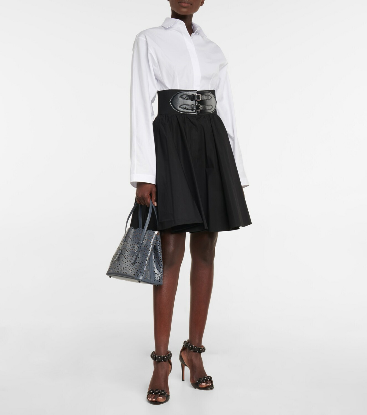 Alaïa Le Mina 25 Medium Vienne Wave leather tote bag