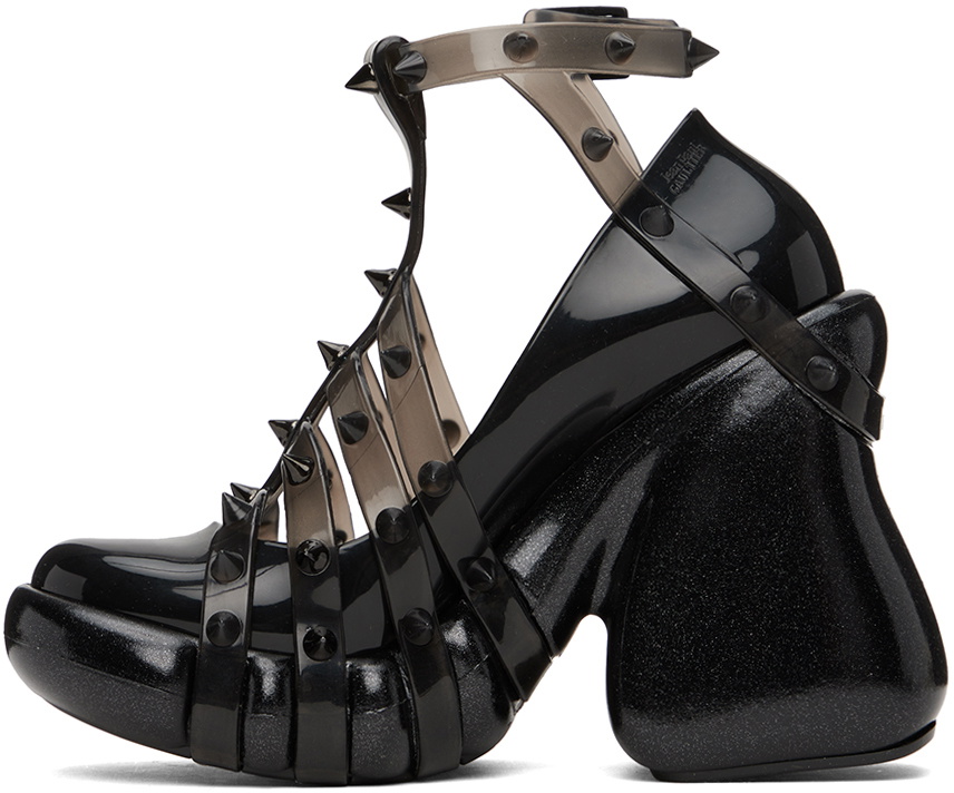 Jean Paul Gaultier Black Melissa Edition 'The Pump Punk Love' Heeled Sandals