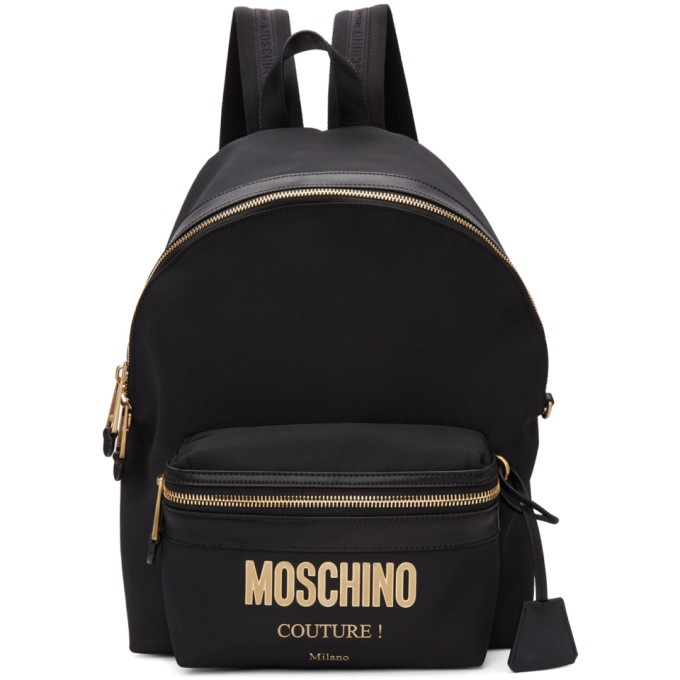 Photo: Moschino Black Logo Backpack