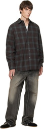 We11done Brown Check Flannel Shirt