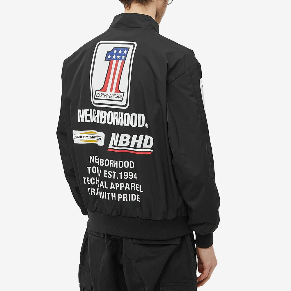 Neighborhood x Harley Davidson Racing Bones Jacket in Black/White