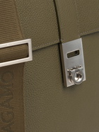 Ferragamo Mens Hug buckle sling bag in Green