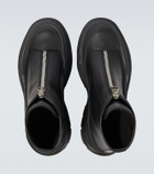 Alexander McQueen Tread Slick leather ankle boots