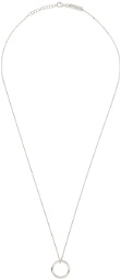 Maison Margiela Silver Ring Pendant Necklace