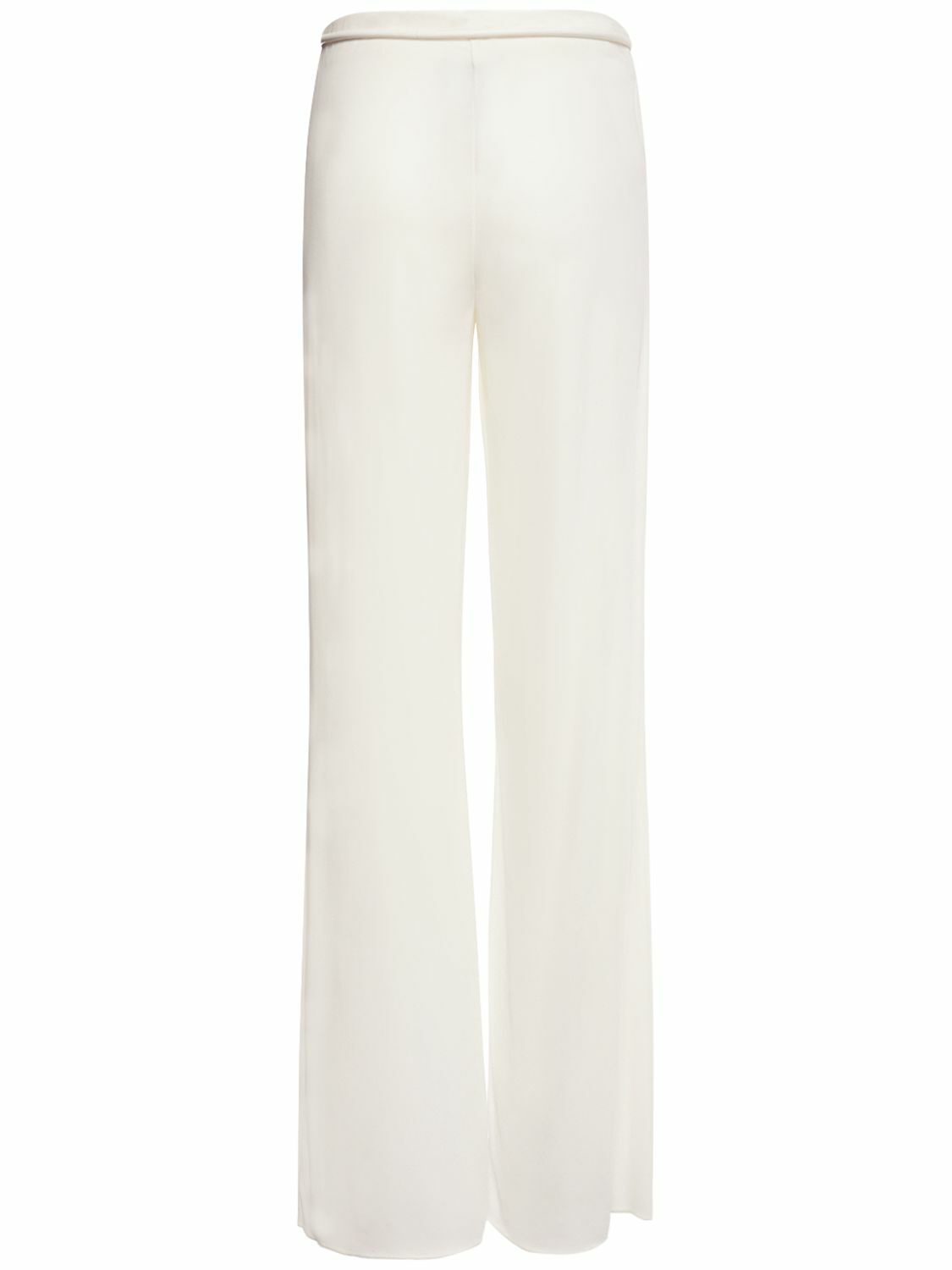 Jersey Mid Rise Wrap Wide Pants