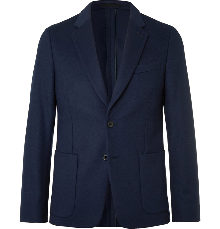 Photo: Paul Smith - Merlot Slim-Fit Wool and Cashmere-Blend Suit Jacket - Blue