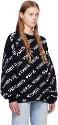 VTMNTS Black Monogram Sweater