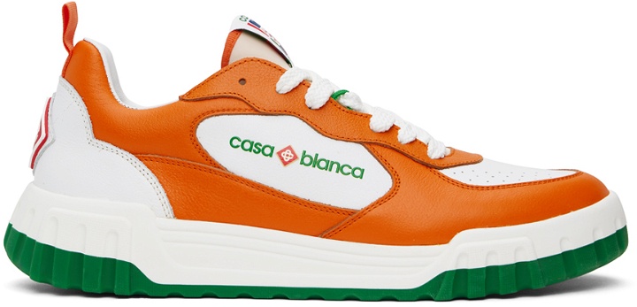 Photo: Casablanca Orange & White 'The Court' Sneakers