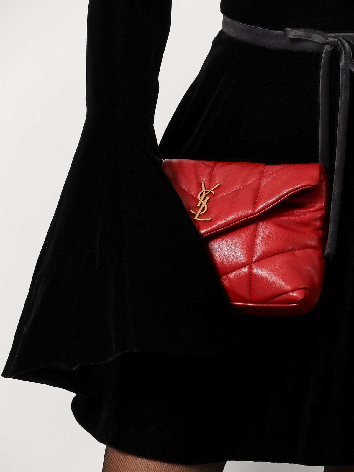 Saint Laurent Puffer Toy Red Womens Shoulder Bag Saint Laurent