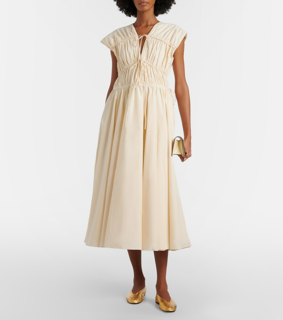 Tove Ceres gathered cotton midi dress