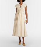 Tove Ceres gathered cotton midi dress