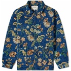 Kestin Men's Ormiston Shirt Jacket in Royal Blue Jacquard