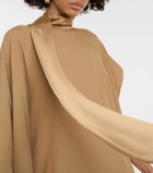 Taller Marmo California caped crêpe kaftan