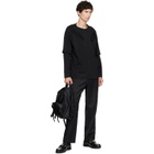 Simone Rocha Black Beaded Utility Bow Backpack