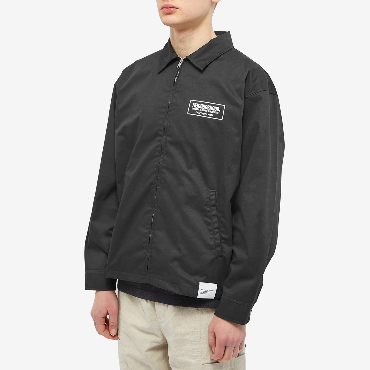 Neighborhood Men's Zip Work Jacket in Black Neighborhood