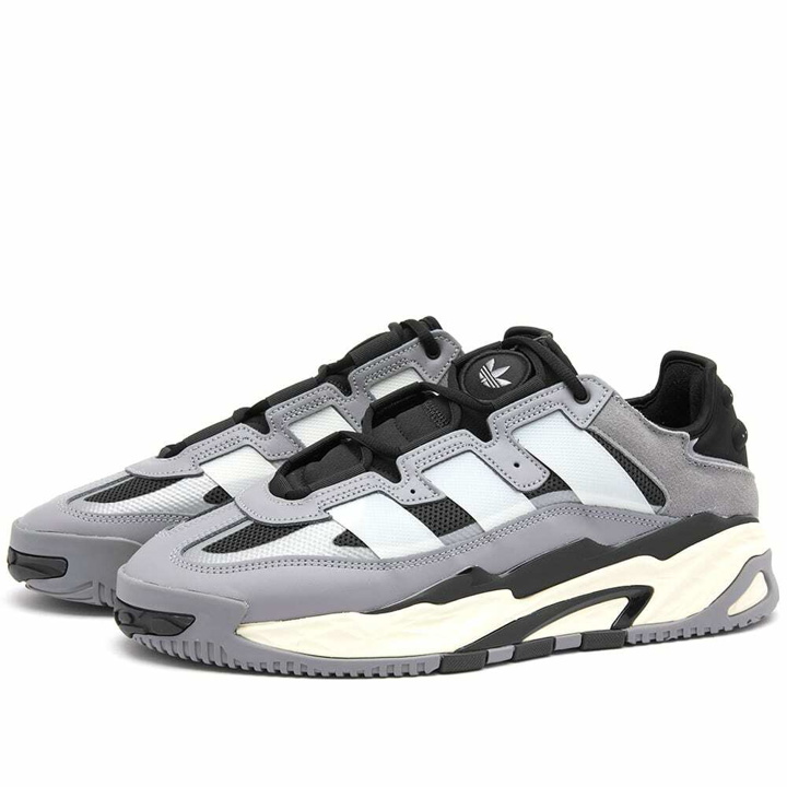 Photo: Adidas Men's Niteball Sneakers in Grey/White/Black