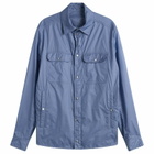 Moncler Men's Nylon Ripstop Shirt Jacket in Blue
