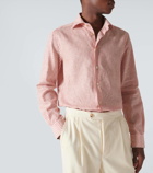 Kiton Striped linen shirt
