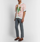 Casablanca - Camp-Collar Printed Silk-Twill Shirt - Pink