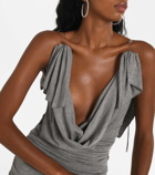 The Attico Draped jersey minidress