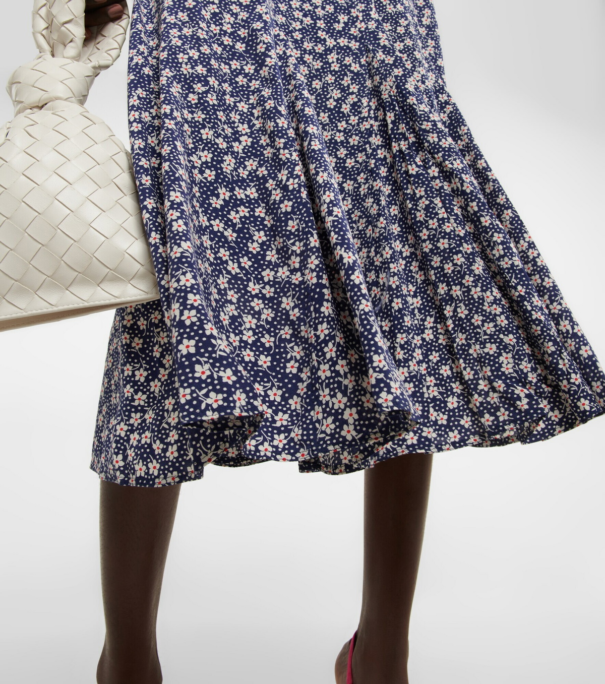 Polo Ralph Lauren - Floral puff-sleeve crêpe midi dress