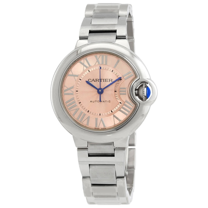 Photo: Cartier Ballon Bleu Automatic Pink Dial Unisex Watch WSBB0046