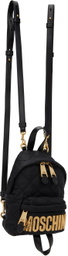 Moschino Black Mini Quilted Backpack