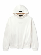 FEAR OF GOD ESSENTIALS - Oversized Logo-Appliquéd Cotton-Jersey Hoodie - White