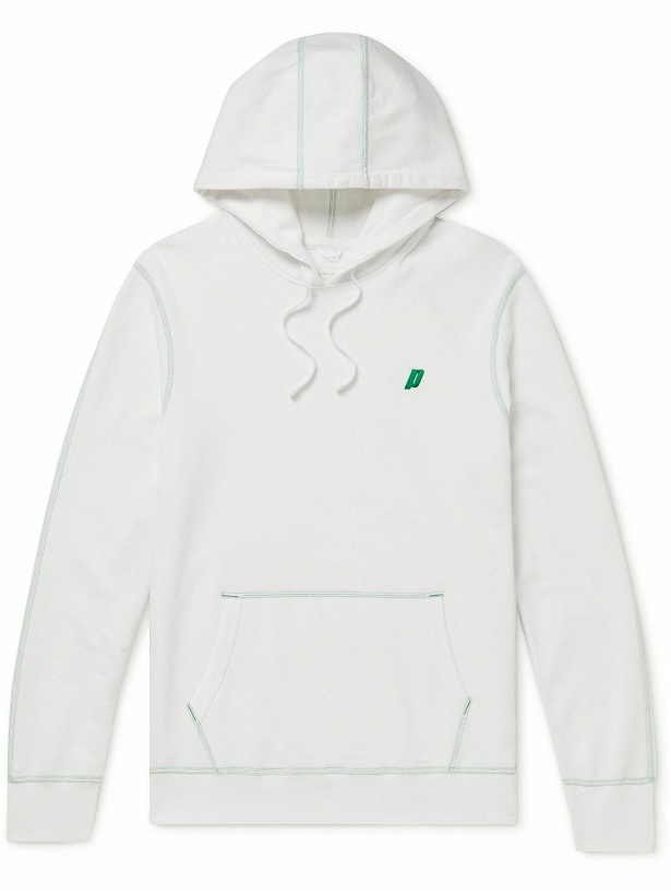 Photo: Reigning Champ - Prince Logo-Embroidered Loopback Cotton-Jersey Tennis Hoodie - White